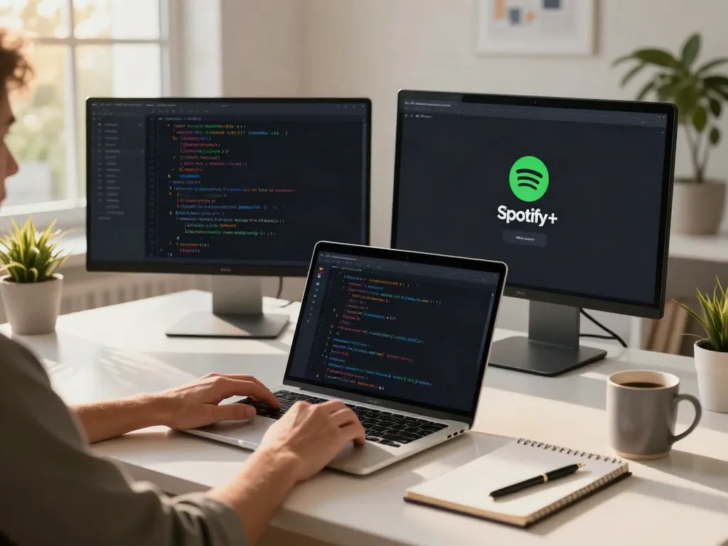 download for iOS tutorial setup in tech workspace for Spotify++