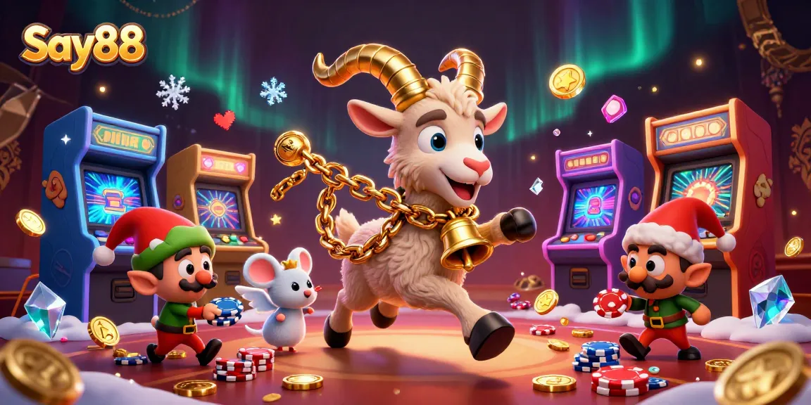Experience the thrill of Say88 in a vibrant casino scene with dynamic characters and games.
