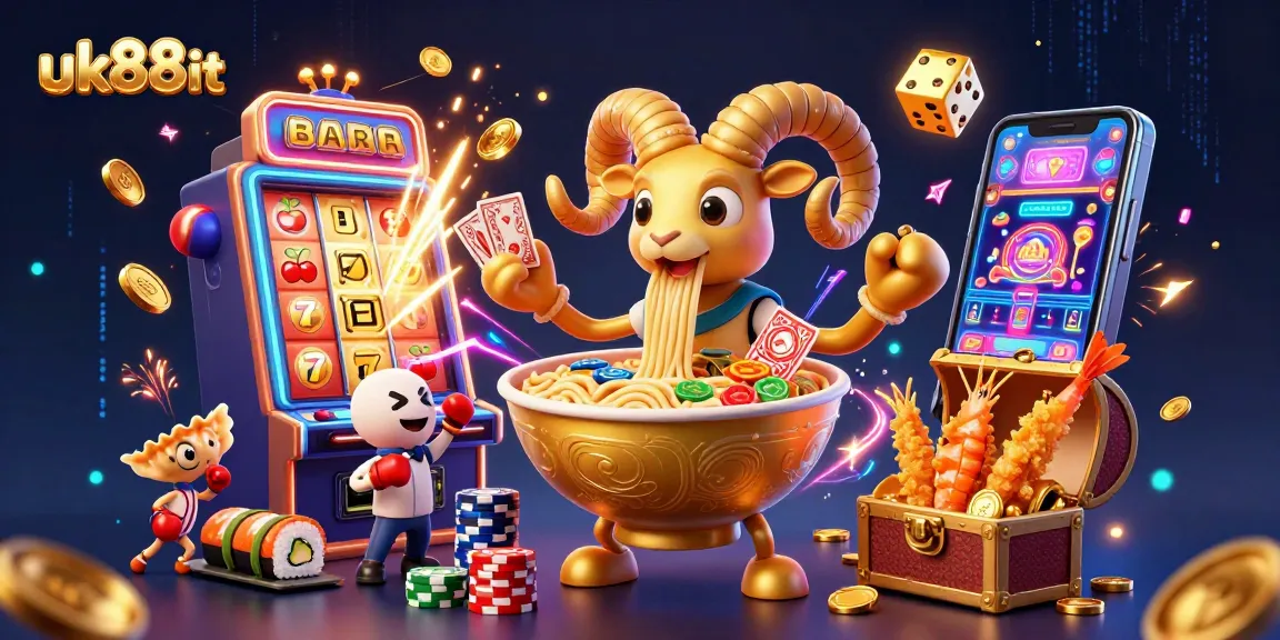Enjoy the excitement of uk88it with a vibrant 3D casino scene featuring unique characters and dynamic gaming elements.