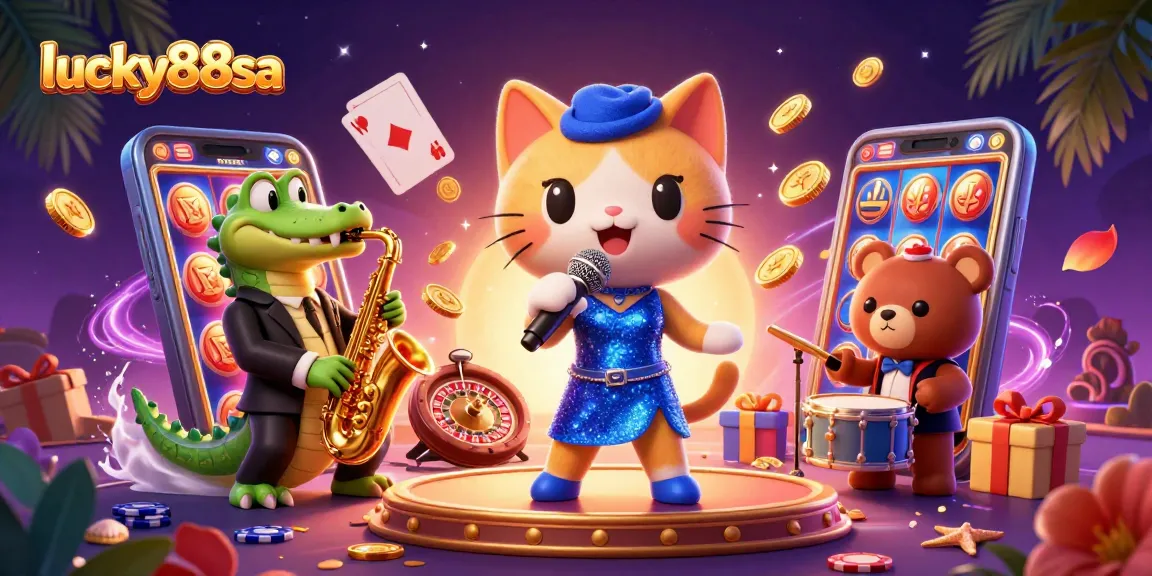Experience thrilling gameplay at lucky88sa with a vibrant casino scene featuring dynamic characters and engaging slot games.